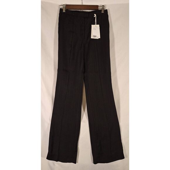 H&M Studio S/S 24 Womens Tailored Viscose Slacks Black Size 0 NEW with tags - Picture 1 of 3